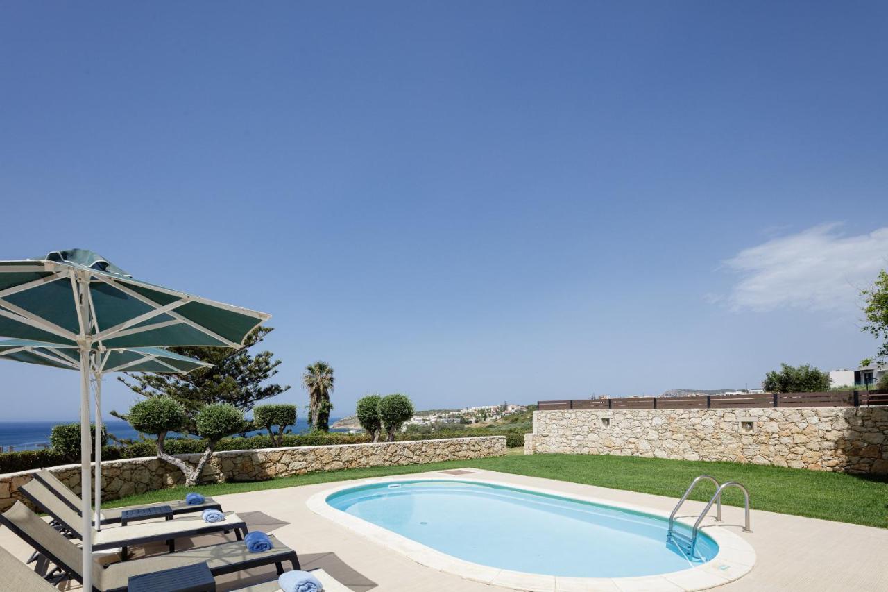 Stavromenos Villas - Private Pools & Seaview - 500M From Beach Luaran gambar