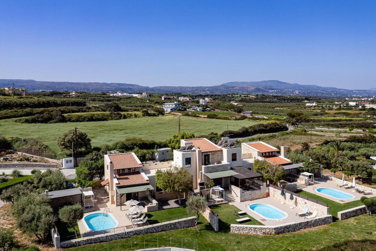 Stavromenos Villas - Private Pools & Seaview - 500M From Beach Luaran gambar