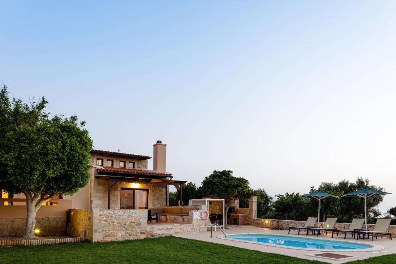 Stavromenos Villas - Private Pools & Seaview - 500M From Beach Luaran gambar