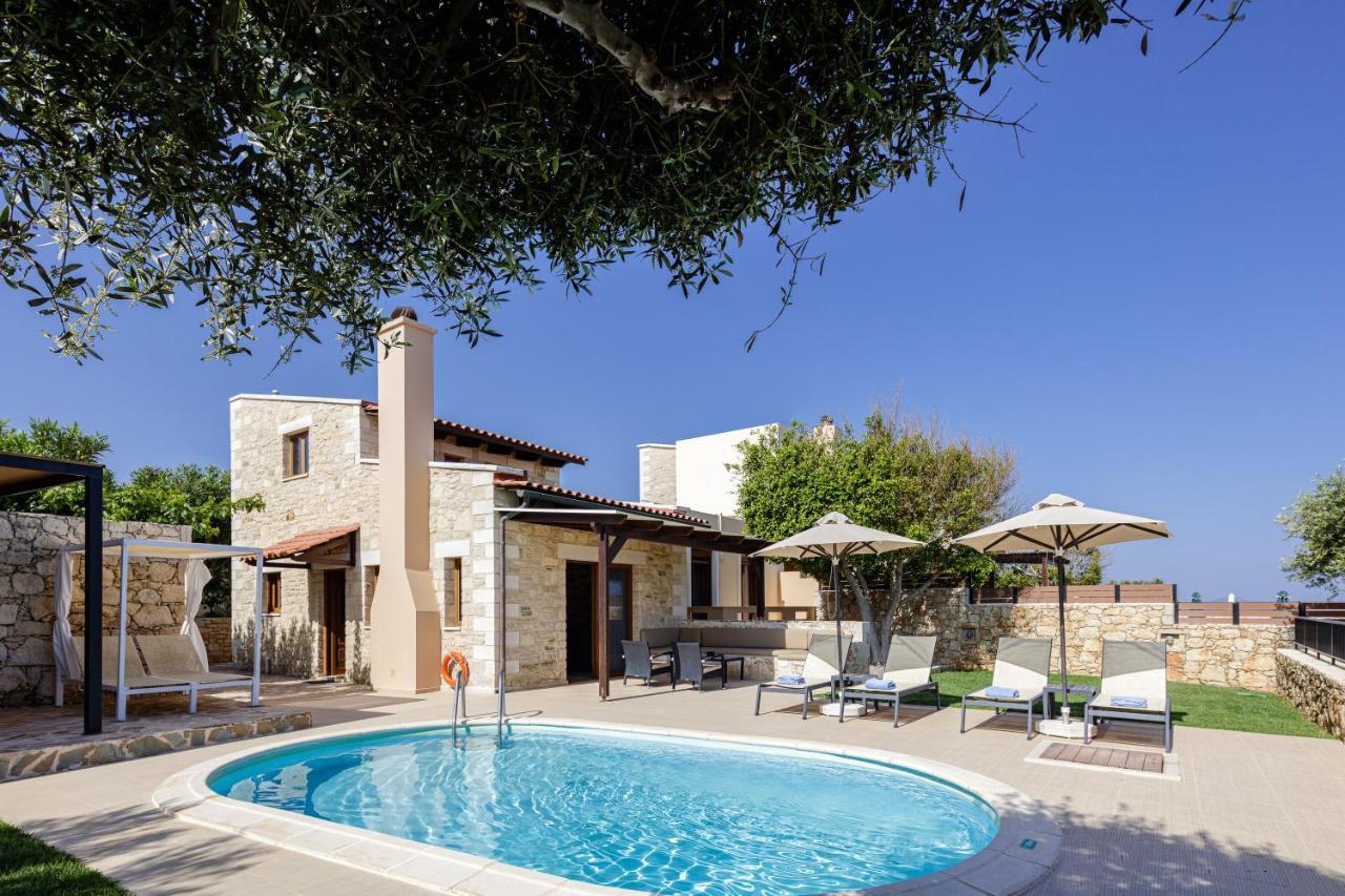 Stavromenos Villas - Private Pools & Seaview - 500M From Beach Luaran gambar