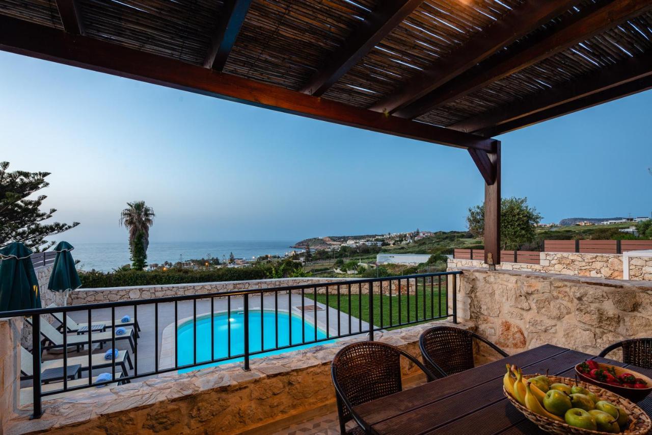 Stavromenos Villas - Private Pools & Seaview - 500M From Beach Luaran gambar