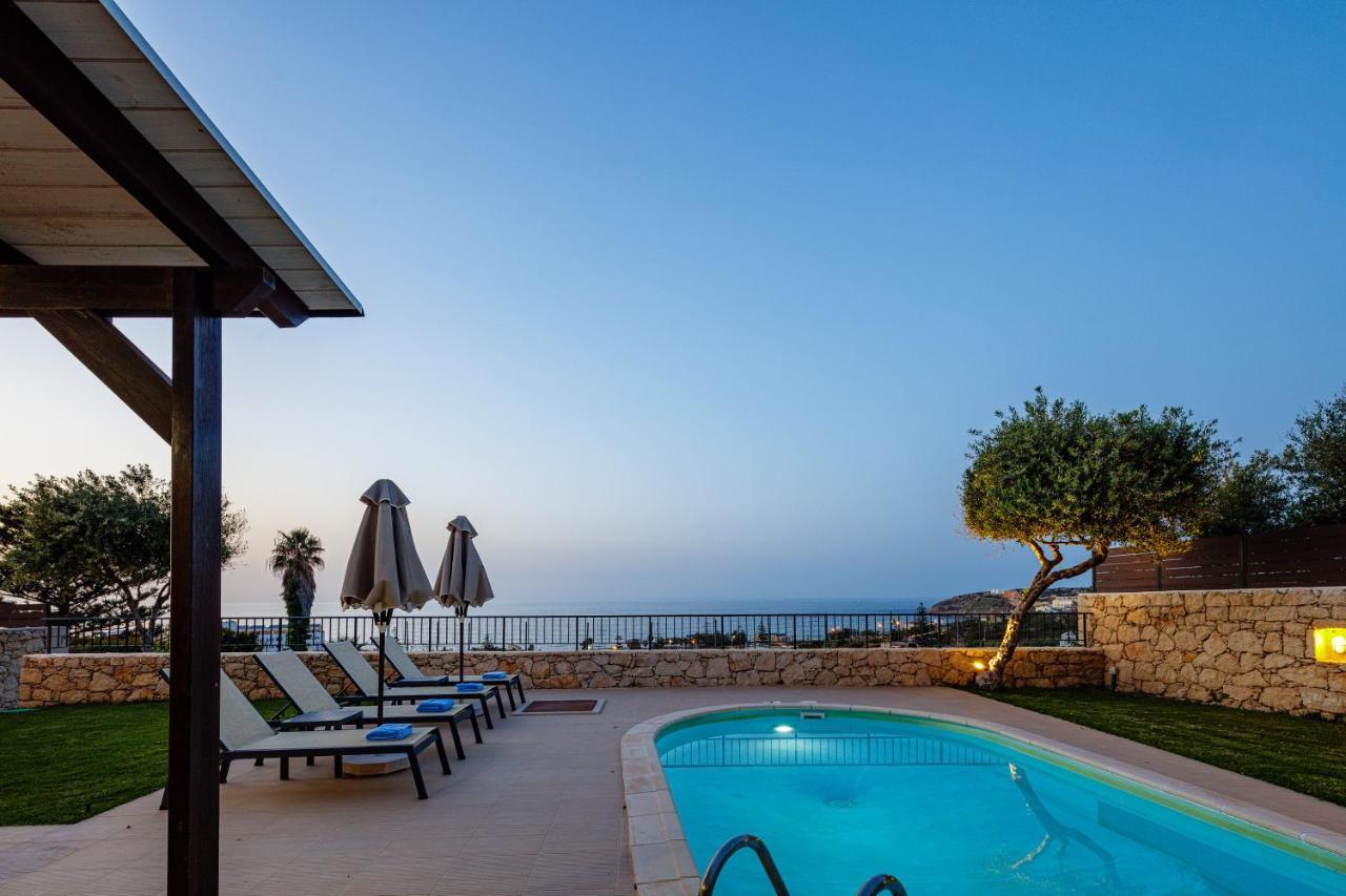 Stavromenos Villas - Private Pools & Seaview - 500M From Beach Luaran gambar