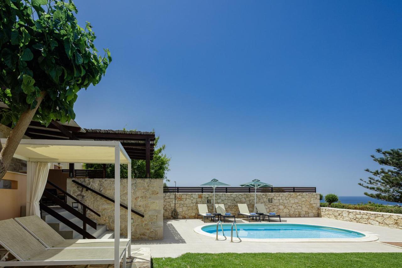 Stavromenos Villas - Private Pools & Seaview - 500M From Beach Luaran gambar