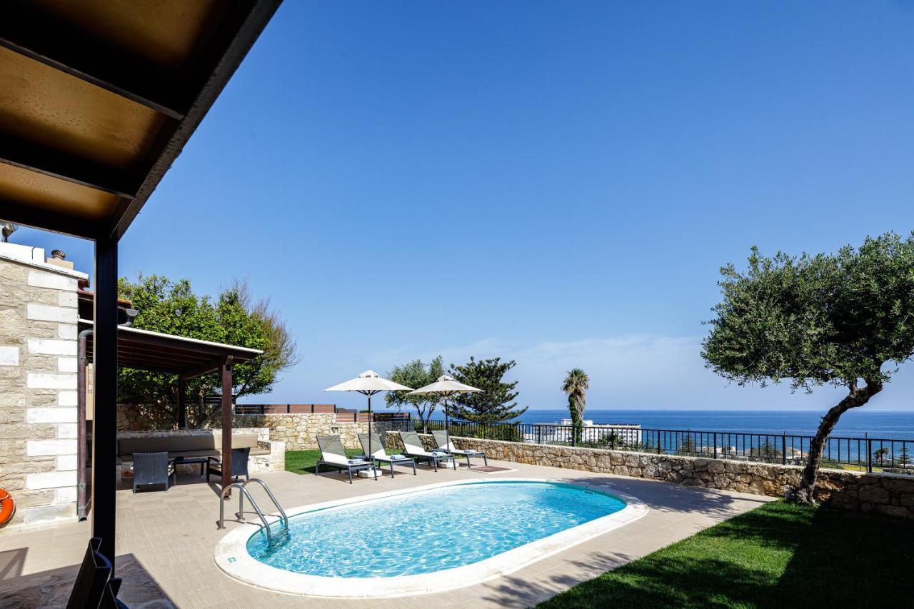 Stavromenos Villas - Private Pools & Seaview - 500M From Beach Luaran gambar